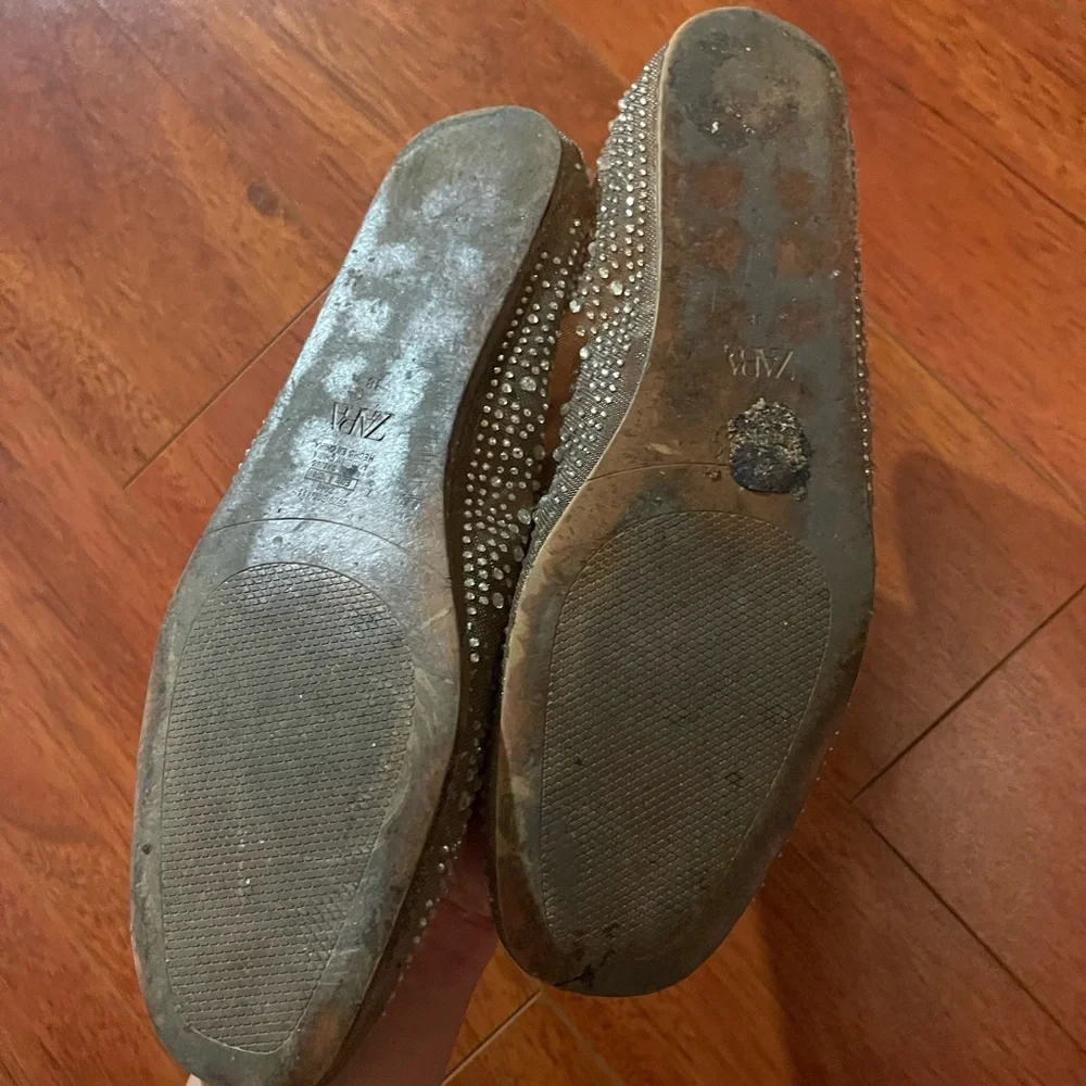 Zara Sparkling Rhinestone Flats - Picture 3 of 3